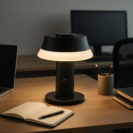 Brilliant - Dimmbare, wiederaufladbare Touch-Tischlampe KINICH LED/2,5W/5V 2700K 2600 mAh schwarz