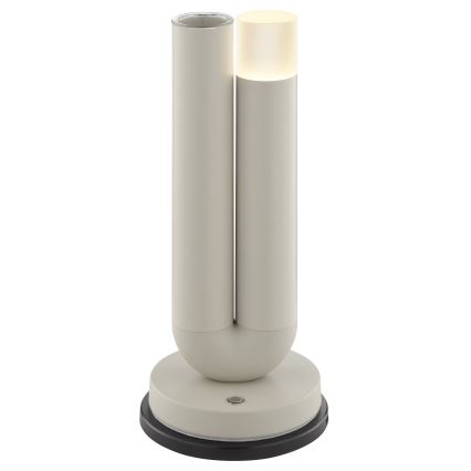 Brilliant - LED-dimmbare, wiederaufladbare, touchgesteuerte Außen-Tischlampe SAYU LED/2,5W/5V 2700K 2600 mAh IP44 grau