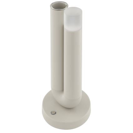 Brilliant - LED-dimmbare, wiederaufladbare, touchgesteuerte Außen-Tischlampe SAYU LED/2,5W/5V 2700K 2600 mAh IP44 grau