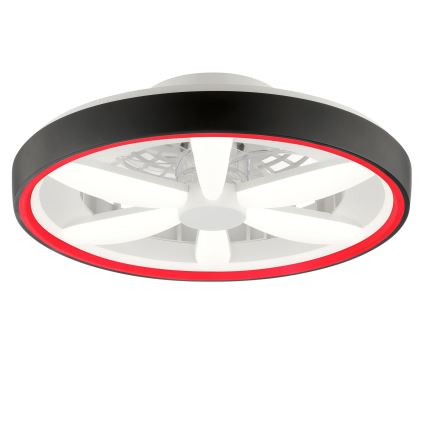 Brilliant - LED RGBW dimmbarer Deckenventilator mit Licht GAIANO LED/48W/230V 2700-6500K Schwarz + Fernbedienung