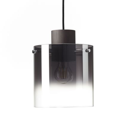 Brilliant - Hängeleuchte mit Kabel BETH 3xE27/60W/230V schwarz/rauchglas