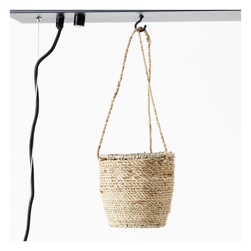 Brilliant - Hängeleuchte mit Kabelaufhängung BANKWOOD 5xE27/28W/230V Pappel