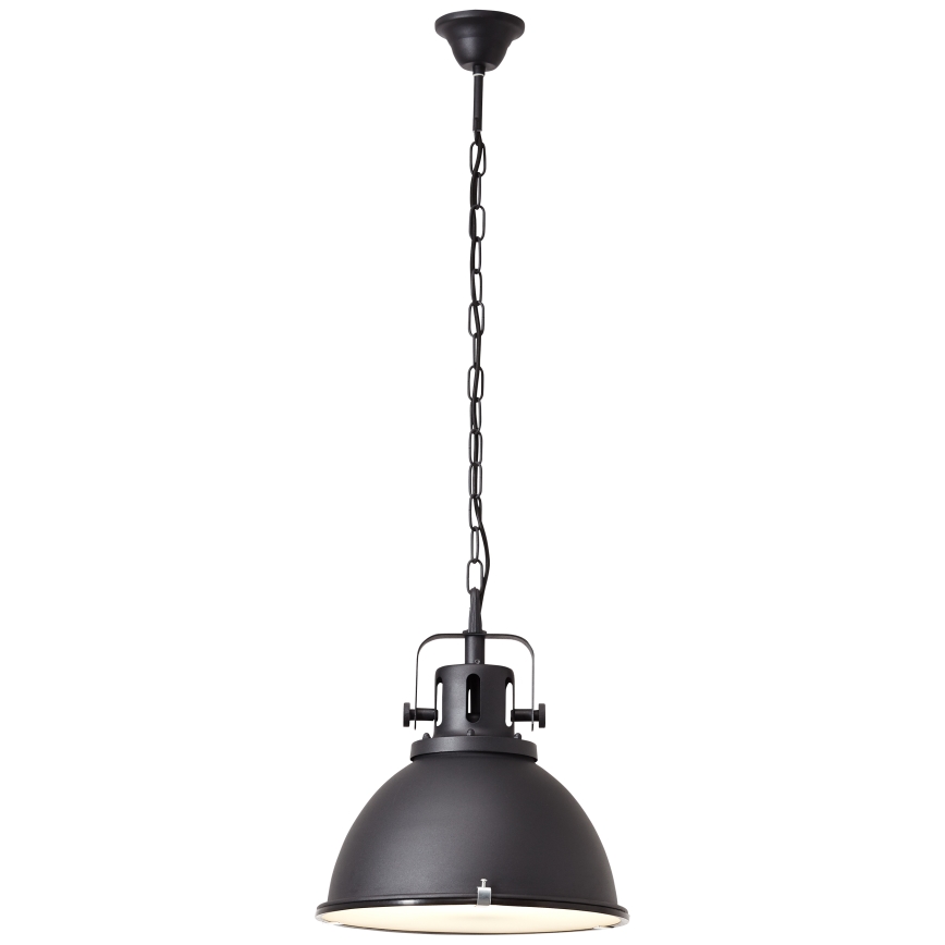Brilliant - Kronleuchter mit Kette JESPER GLAS 1xE27/60W/230V schwarz