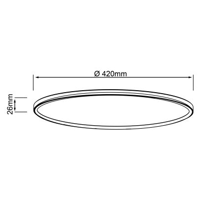 Brilliant - LED-Deckenleuchte MILTON LED/24W/230V Ø 42 cm weiß