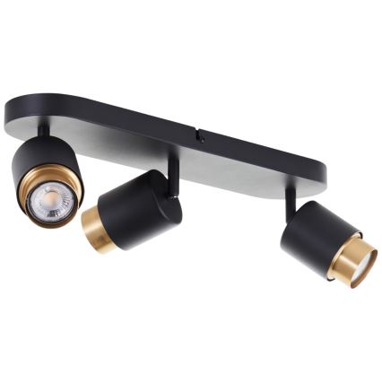 Brilliant - LED-Deckenspot COVELO 3xGU10/5W/230V schwarz/gold