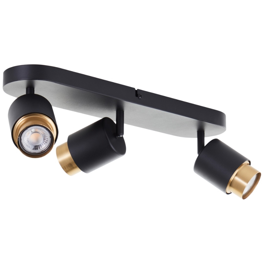 Brilliant - LED-Deckenspot COVELO 3xGU10/5W/230V schwarz/gold