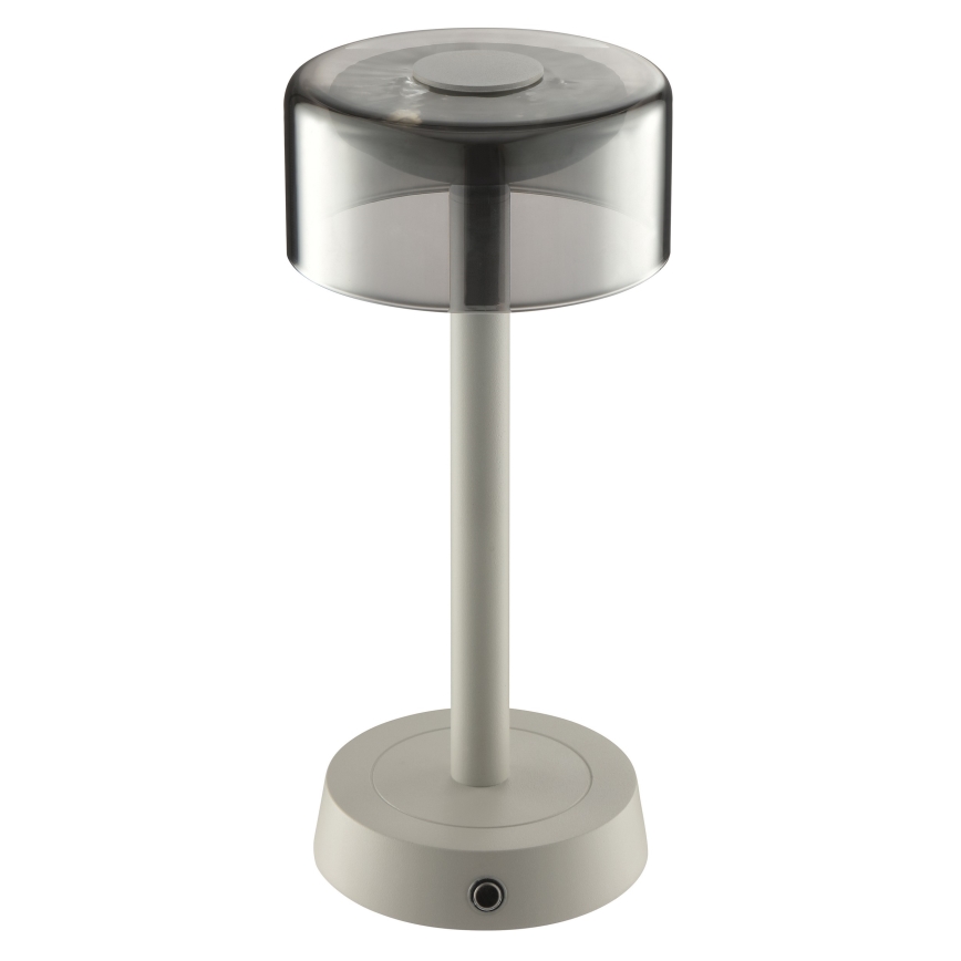 Brilliant - Dimmbare, wiederaufladbare LED-Tischleuchte für den Außenbereich mit Touch-Bedienung RAZOR LED/2,5W/5V 2700K 2600 mAh IP44 grau