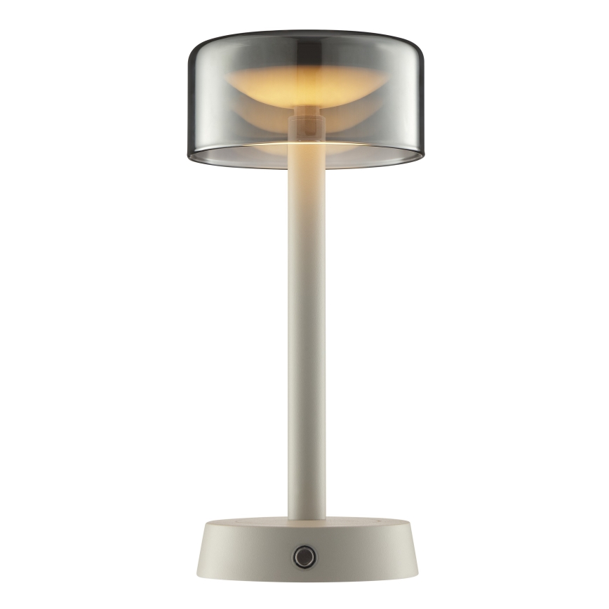 Brilliant - Dimmbare, wiederaufladbare LED-Tischleuchte für den Außenbereich mit Touch-Bedienung RAZOR LED/2,5W/5V 2700K 2600 mAh IP44 grau