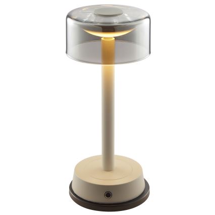 Brilliant - Dimmbare, wiederaufladbare LED-Tischleuchte für den Außenbereich mit Touch-Bedienung RAZOR LED/2,5W/5V 2700K 2600 mAh IP44 grau