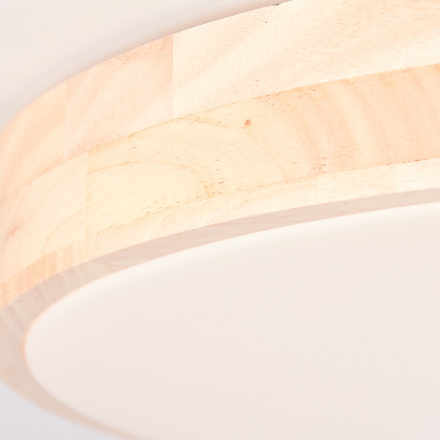 Brilliant - LED dimmbar Deckenleuchte SLIMLINE LED/60W/230V 3000-6500K Ø 45 cm Gummibaumholz + Fernbedienung
