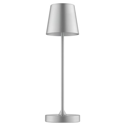 Brilliant - ELORA LED dimmbare, wiederaufladbare Touch-Tischleuchte für den Außenbereich LED/2,5W/5V 2700K 2600 mAh IP44 silber