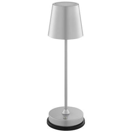 Brilliant - ELORA LED dimmbare, wiederaufladbare Touch-Tischleuchte für den Außenbereich LED/2,5W/5V 2700K 2600 mAh IP44 silber