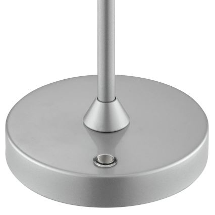 Brilliant - ELORA LED dimmbare, wiederaufladbare Touch-Tischleuchte für den Außenbereich LED/2,5W/5V 2700K 2600 mAh IP44 silber