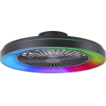 Brilliant - LED RGBW dimmbarer Deckenventilator MAZZARO LED/24W/230V 3000-6500K Ø 58 cm schwarz + Fernbedienung