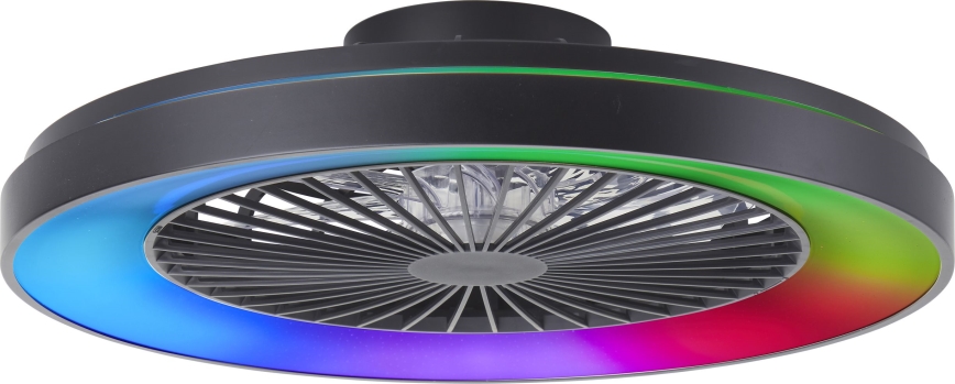 Brilliant - LED RGBW dimmbarer Deckenventilator MAZZARO LED/24W/230V 3000-6500K Ø 58 cm schwarz + Fernbedienung