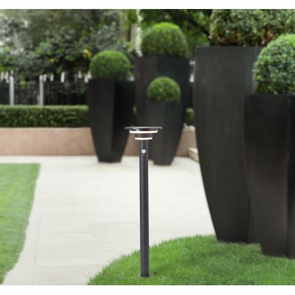 Brilliant - LED Solarleuchte mit Sensor GARVINA LED/3W/3,7V 2000 mAh 85 cm IP44 schwarz