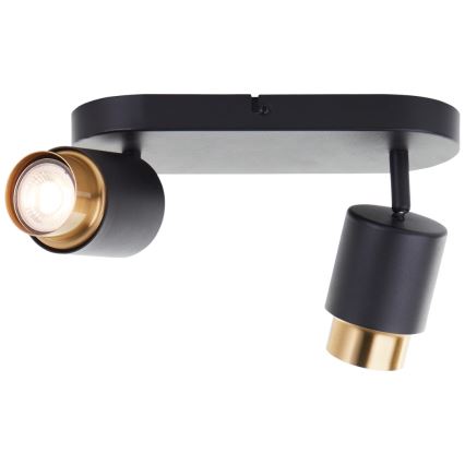 Brilliant - LED-Spot COVELO 2xGU10/5W/230V schwarz/gold