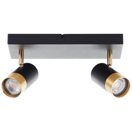 Brilliant - LED Spot VIGOLO 2xGU10/5W/230V schwarz/gold