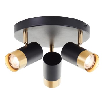 Brilliant - LED-Spotleuchte VIGOLO 3xGU10/5W/230V schwarz/gold