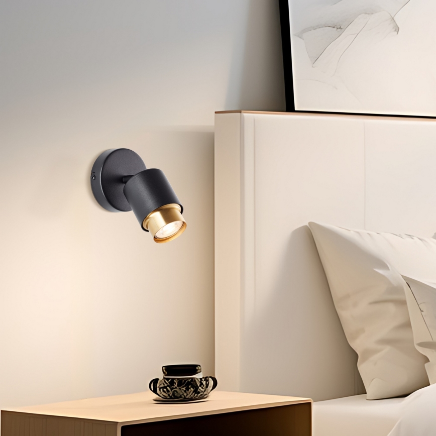 Brilliant - LED-Wandspot COVELO 1xGU10/5W/230V schwarz/gold
