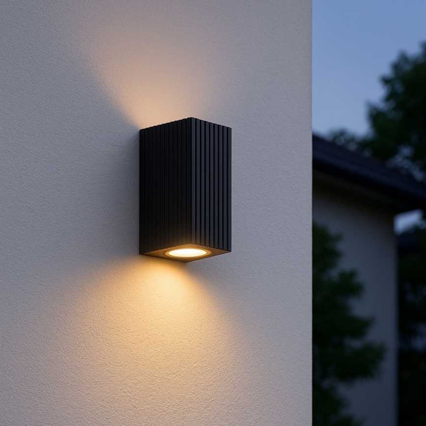 Brilliant - Outdoor-Wandleuchte JELANI 2xGU10/10W/230V IP44 schwarz