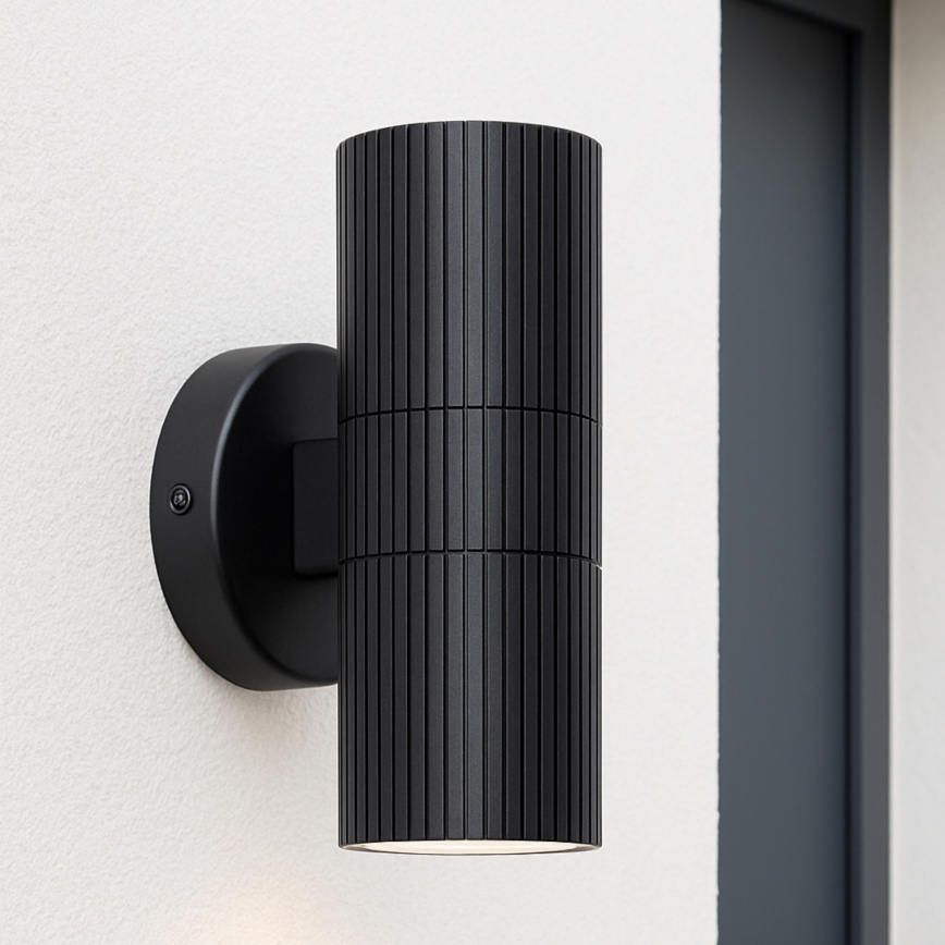 Brilliant - Outdoor-Wandleuchte KEOLA 2xGU10/10W/230V IP44 schwarz