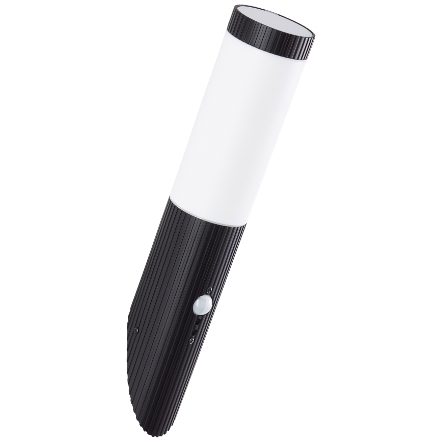 Brilliant - Outdoor-Wandleuchte mit Sensor KALEO 1xE27/10W/230V IP44 schwarz