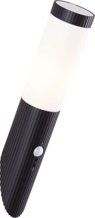 Brilliant - Outdoor-Wandleuchte mit Sensor KALEO 1xE27/10W/230V IP44 schwarz