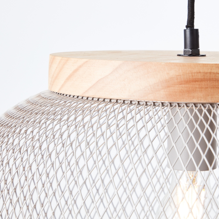 Brilliant - Pendelleuchte an Kabel GIADA 1xE27/40W/230V Ø 39 cm grau