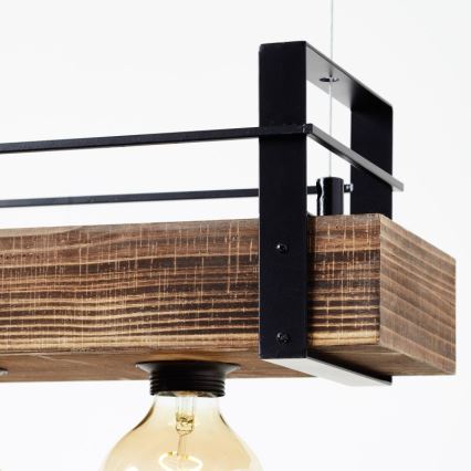 Brilliant - Pendelleuchte an Seil BANKWOOD 5xE27/28W/230V