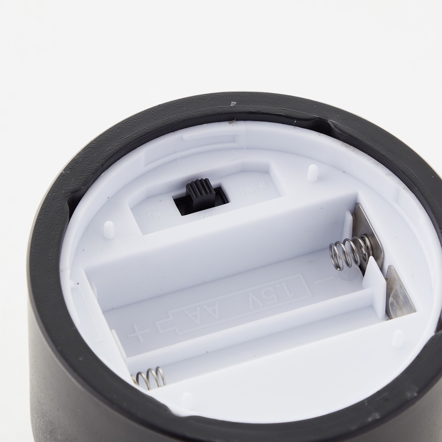 Brilliant - Set 3x LED-Kerze BOUGIE LED/2xAA IP44 schwarz/rauchfarben