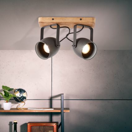 Brilliant - Spotleuchte CROWTON 2xGU10/6W/230V Kiefer