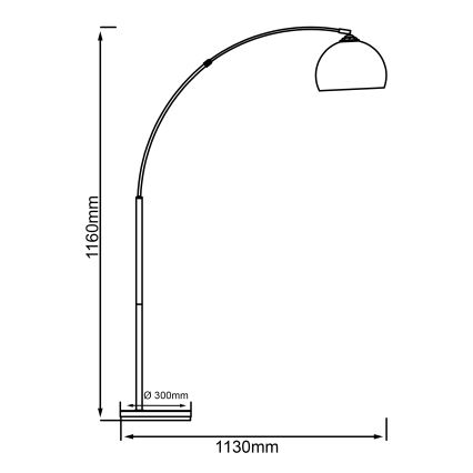 Brilliant - Stehleuchte VESSA 1xE27/60W/230V glänzender Chrom/weiß