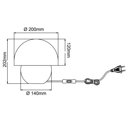 Brilliant - Tischleuchte NALAM 1xE14/40W/230V grau/Esche