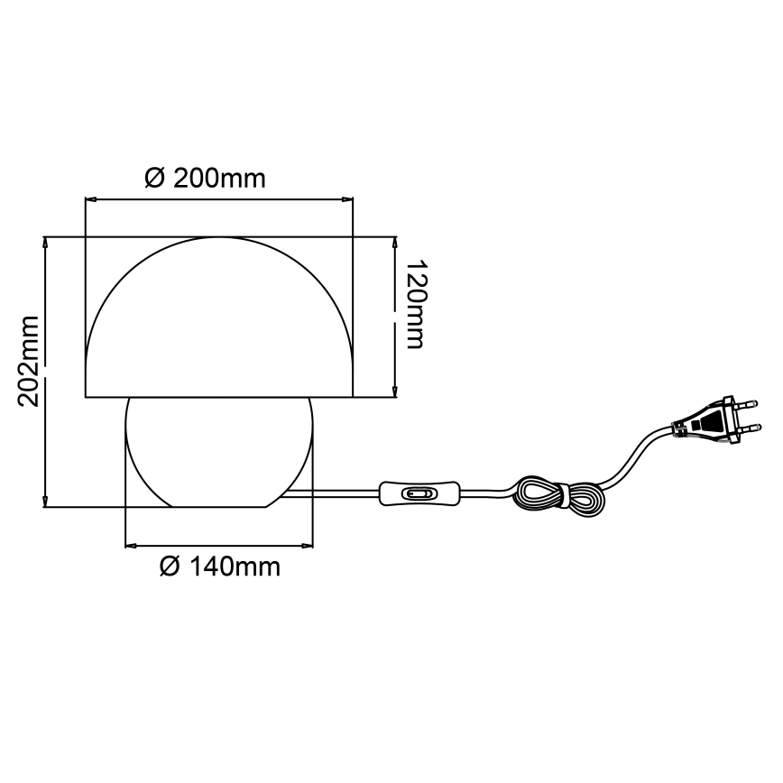 Brilliant - Tischleuchte NALAM 1xE14/40W/230V grau/Esche