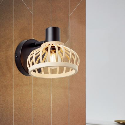 Brilliant - Wandleuchte NORAH 1xE14/28W/230V Bambus