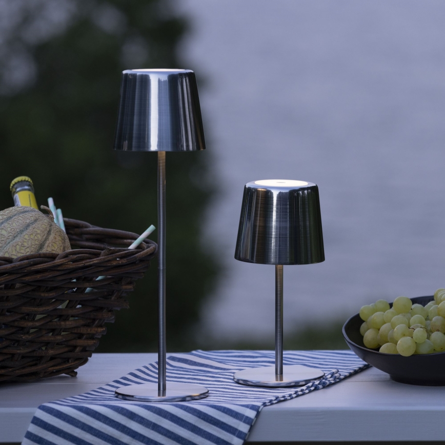 Brilliant - LED dimmbare Touch-Außenleuchte XAANA LED/4W/5V 3000/4000/6500K 2600 mAh IP44 glänzender Chrom