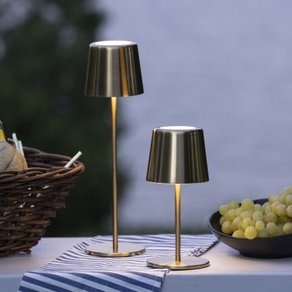 Brilliant - LED dimmbare Touch-Außenleuchte XAANA LED/4W/5V 3000/4000/6500K 2600 mAh IP44 gold