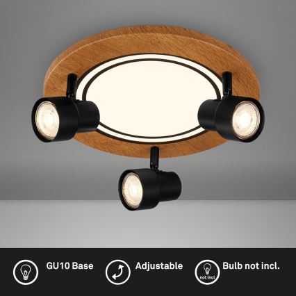 Brilo - LED Deckenleuchte LED/12W/230V + 3xGU10/9W 3000K