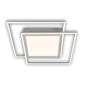 Brilo - LED-Deckenleuchte 2xLED/16W/230V + LED/19W 51,5x51,5 cm mattchrom