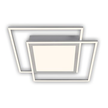 Brilo - LED-Deckenleuchte 2xLED/16W/230V + LED/19W 51,5x51,5 cm mattchrom