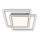 Brilo - LED-Deckenleuchte 2xLED/16W/230V + LED/19W 51,5x51,5 cm mattchrom