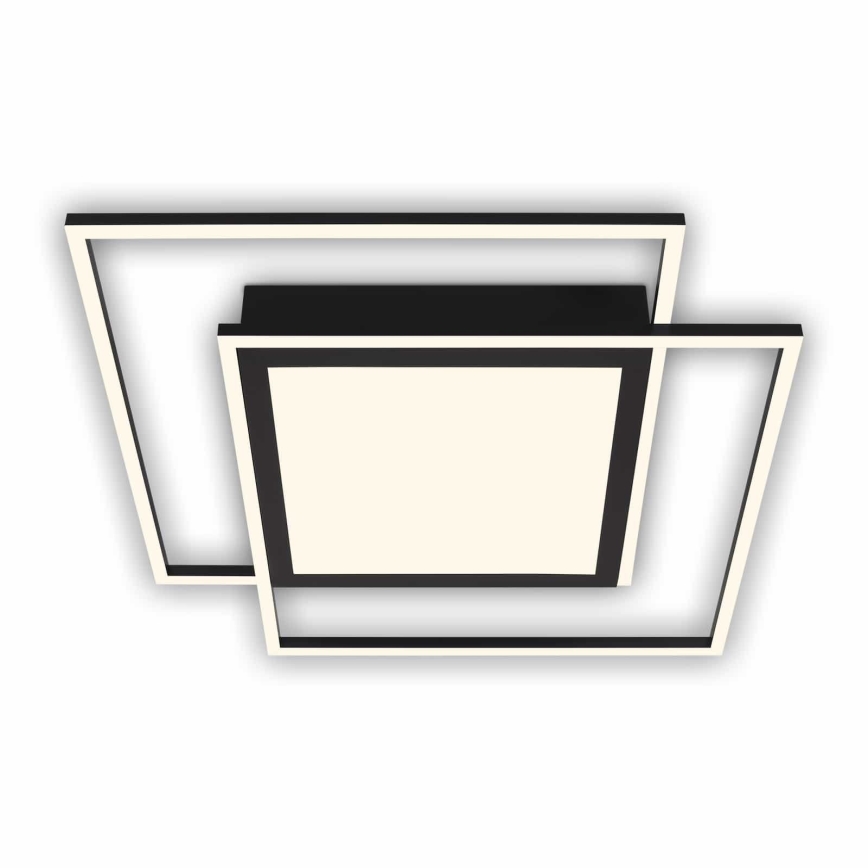 Brilo - LED Deckenleuchte 2xLED/16W/230V + LED/19W 51,5x51,5 cm schwarz