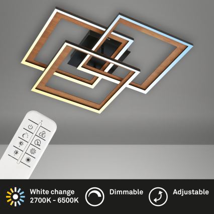 Brilo - LED dimmbare Deckenleuchte FRAME LED/45W/230V 2700-6500K + Fernbedienung