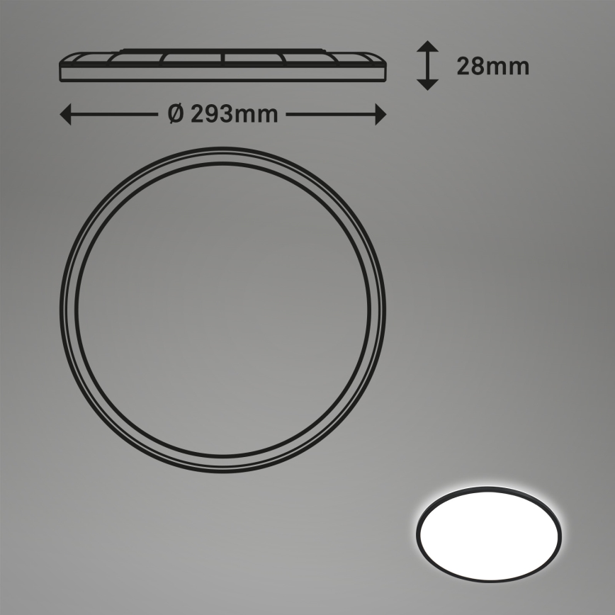Brilo - LED-Deckenleuchte SLIM LED/18W/230V d 29,3 cm