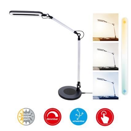 Brilo - LED dimmbare Touch-Tischlampe LED/6,6W/230V 3000/4000/6000K