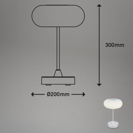 Brilo - LED dimmbare, wiederaufladbare Außen-Tischleuchte OLANA LED/3W/5V IP44