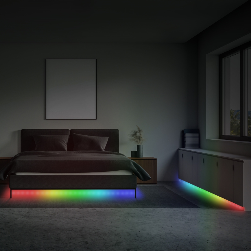 Brilo - LED RGBW dimmbarer Musik-Strip 6,65m LED/18W/230V Wi-Fi Tuya + Fernbedienung