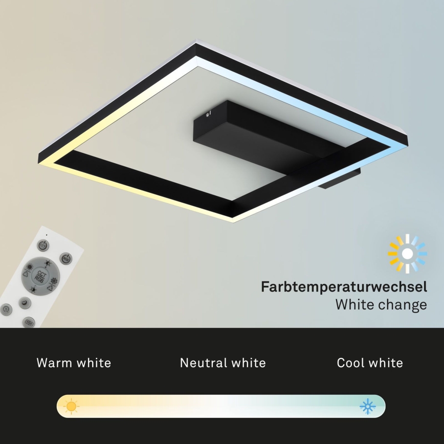 Brilo - LED RGBW dimmbare Deckenleuchte FRAME LED/18W/230V 2700-6500K + Fernbedienung