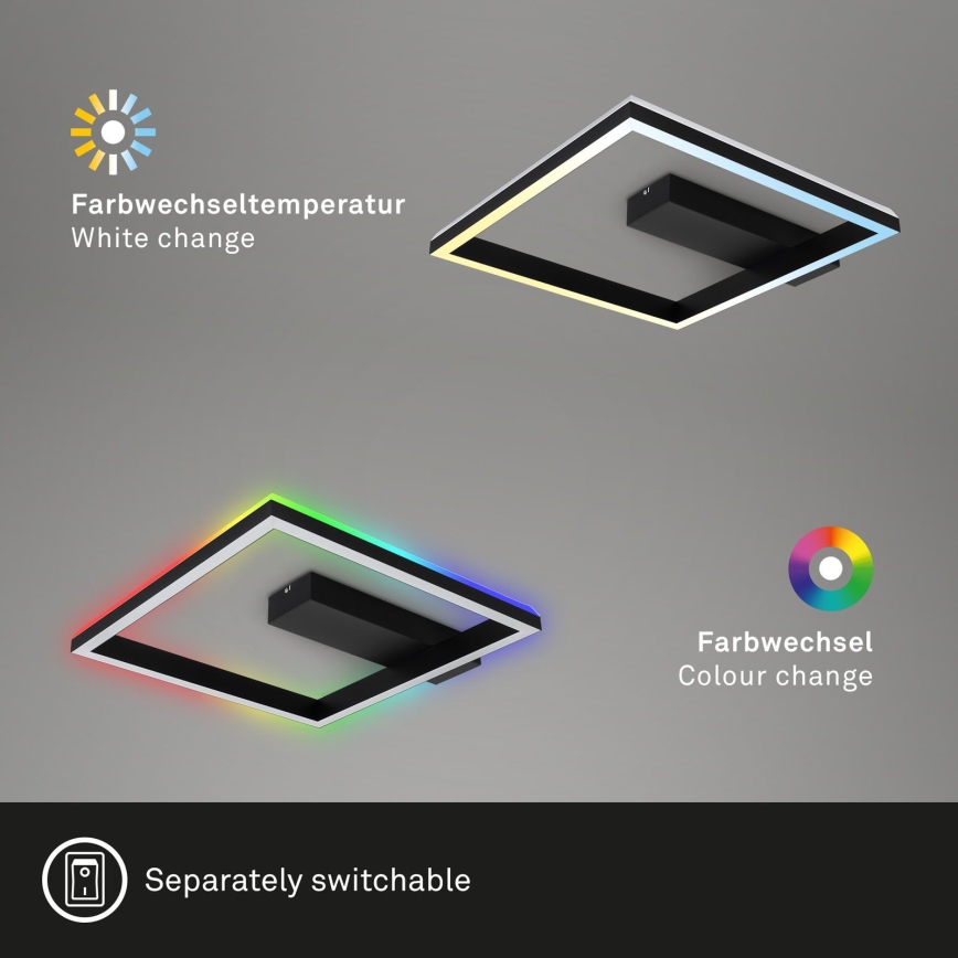 Brilo - LED RGBW dimmbare Deckenleuchte FRAME LED/18W/230V 2700-6500K + Fernbedienung